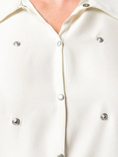 Shop Courrèges Studded Button Shirt In White