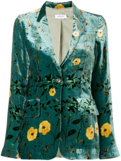 AILANTO FLORAL PRINT BLAZER - 绿色