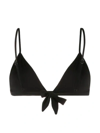 Shop Ganni Triangle Bikini Top In Black