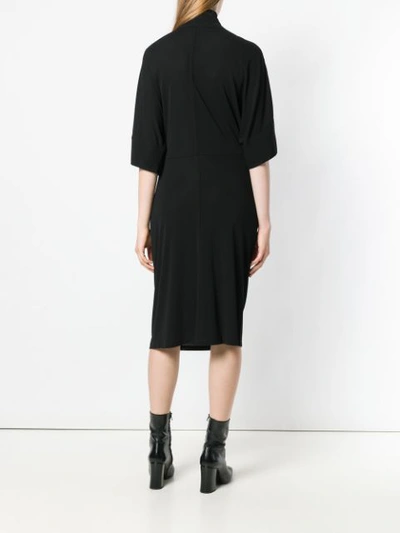 Shop Jw Anderson Zip Fitted Dress In Black