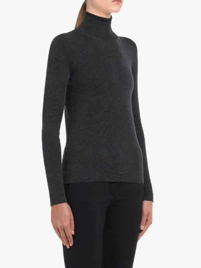 Shop Prada Turtleneck Sweater In Grey