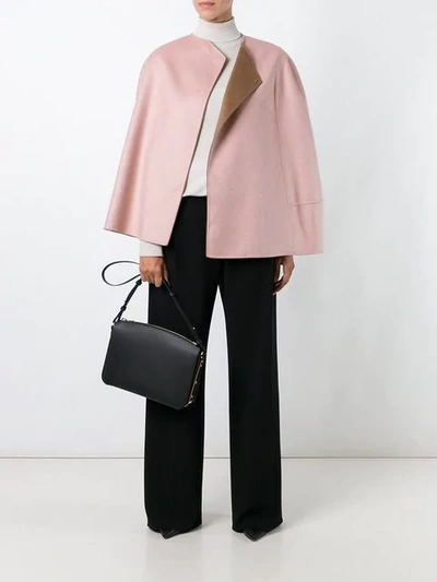 Shop Agnona Short Cape Jacket In Pink