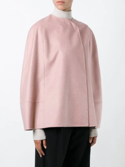 Shop Agnona Short Cape Jacket In Pink