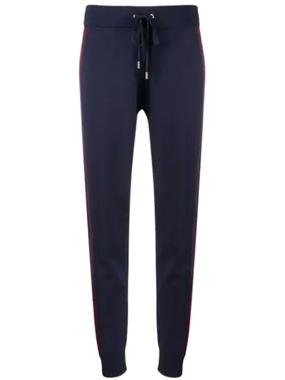 Shop Michael Michael Kors Tapered Jogging Trousers In Blue