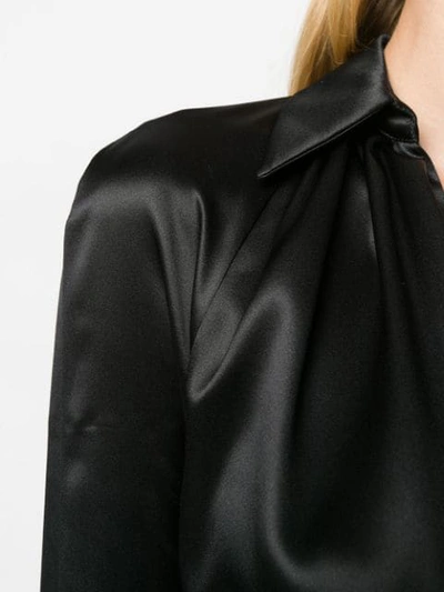 Shop Versace Open Front Shirt In Black