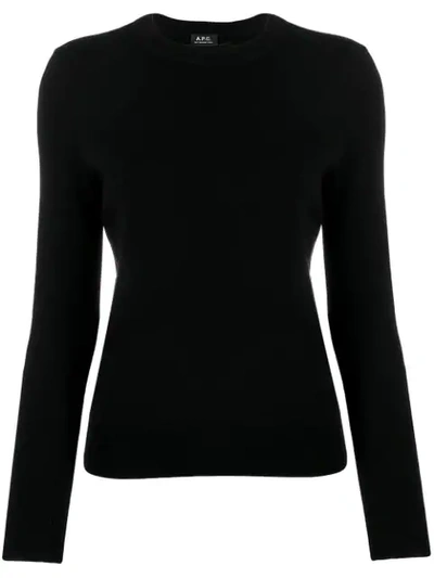 Shop Apc A.p.c. Gestricktes Sweatshirt - Schwarz In Black