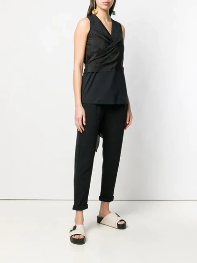 Shop Brunello Cucinelli Top Mit Schleifenverschluss - Schwarz In Black