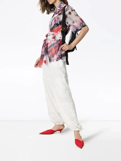 ASAI TIE-DYE CRINKLE SHIRT - 红色