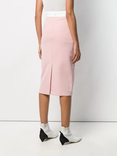 Shop Fendi Pencil Skirt In Pink