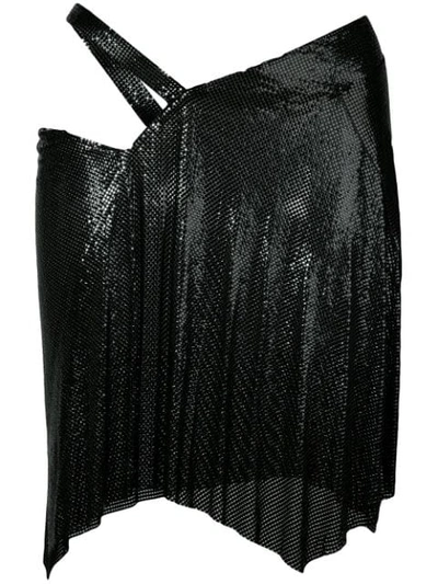 Shop Fannie Schiavoni Wrap-design Chainmail Skirt In Black