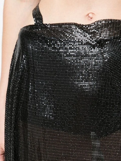 Shop Fannie Schiavoni Wrap-design Chainmail Skirt In Black