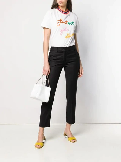 Shop Piazza Sempione Klassische Cropped-hose In Black