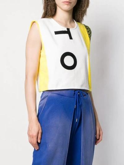 Shop Aalto Colour-block Knitted Top In White