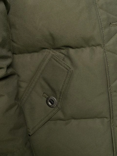 Shop Moose Knuckles Hooded Padded Jacket - Green