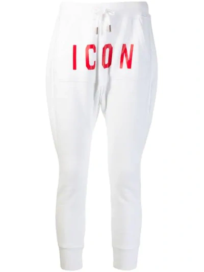 Shop Dsquared2 Icon Sports Trousers In White