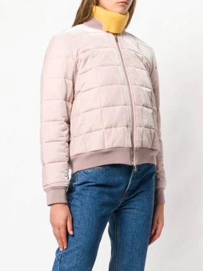 Shop Stella Mccartney Padded Bomber Jacket In Pink