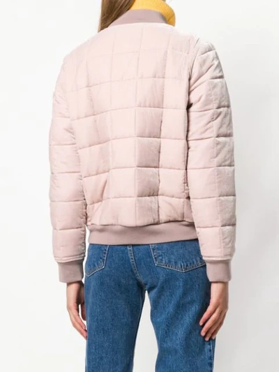 Shop Stella Mccartney Padded Bomber Jacket In Pink