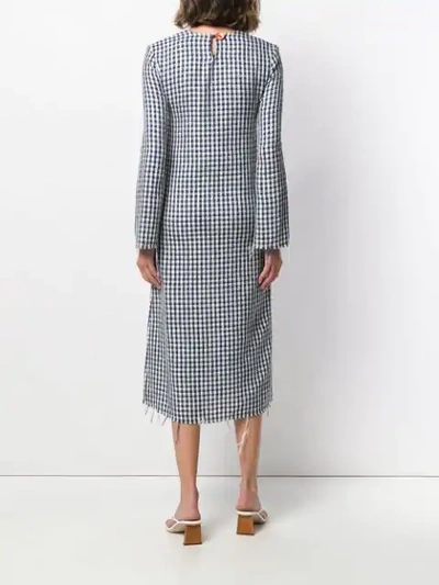 Shop Simon Miller Checkered Midi Dress In Blue