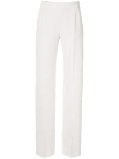 MAX MARA HIGH-WAISTED PLEATED TROUSERS - 白色