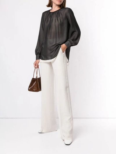 MAX MARA HIGH-WAISTED PLEATED TROUSERS - 白色