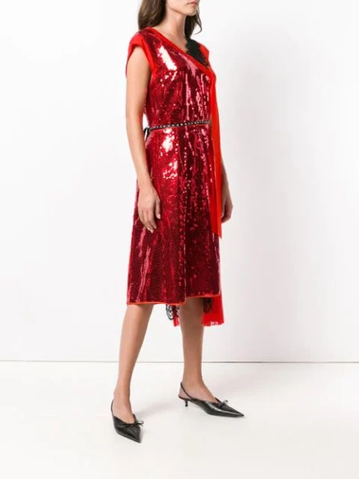 Shop Marc Jacobs Sequins Embellished Dress In Red