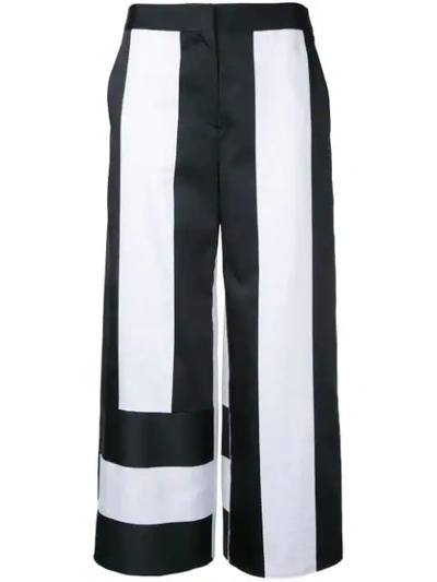Shop Goen J Panel Cropped Trousers In White