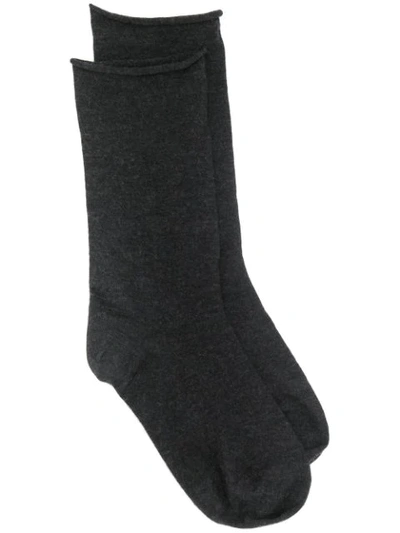 Shop Brunello Cucinelli Classic Knitted Socks - Grey