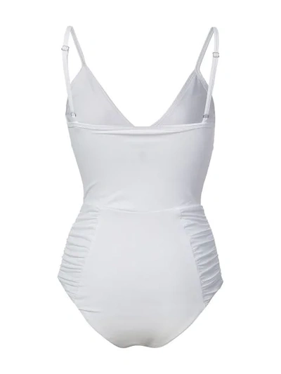 Shop Nicholas Tie Ruched One Piece In White