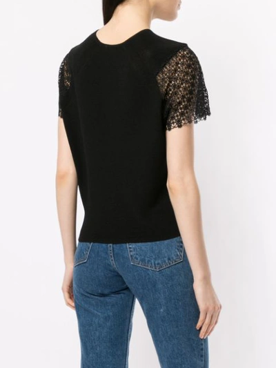 Shop Ballsey Embroidered Blouse In Black