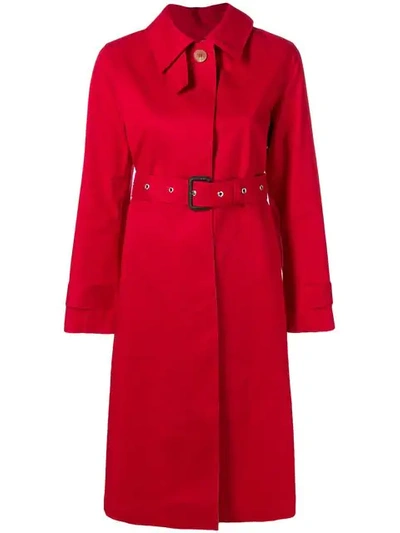 Shop Mackintosh Red & Fawn Bonded Cotton Single-breasted Trench Coat Lr-061/cb