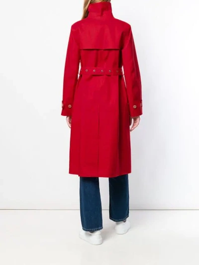 Shop Mackintosh Red & Fawn Bonded Cotton Single-breasted Trench Coat Lr-061/cb