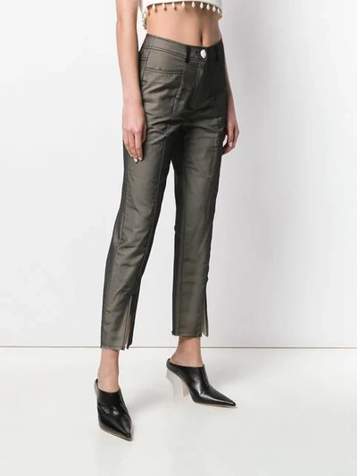 Shop Rejina Pyo Slim Pocket Detail Trousers In Black