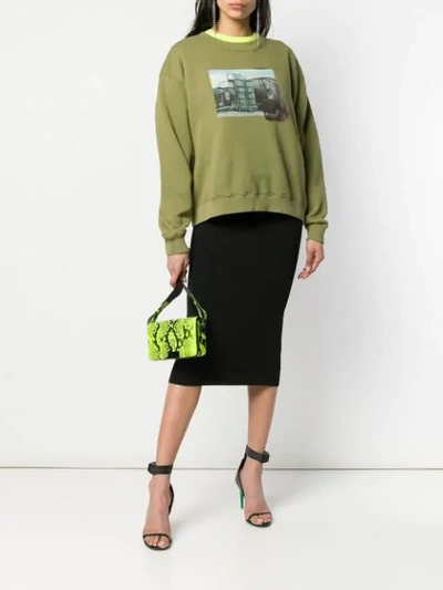 Shop Off-white Graphic Design Sweatshirt - Green