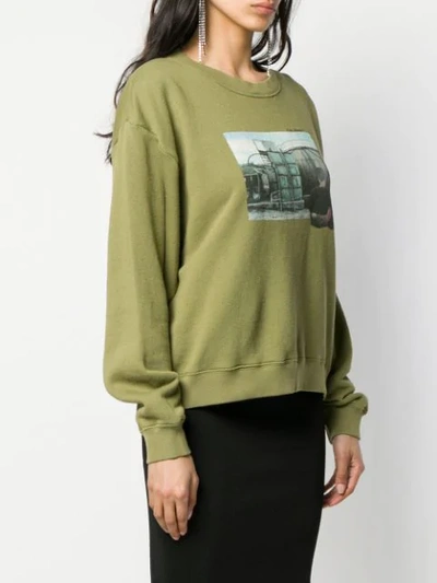 Shop Off-white Graphic Design Sweatshirt - Green