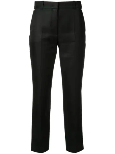 Shop Emilio Pucci Cropped High-waisted Trousers In Black