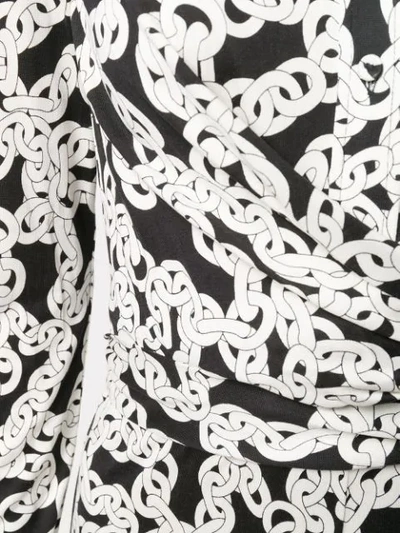 Shop Diane Von Furstenberg Chain Print Jumpsuit In Black