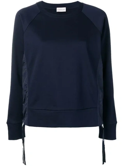 Shop Moncler Side Zip Sweatshirt In Blue