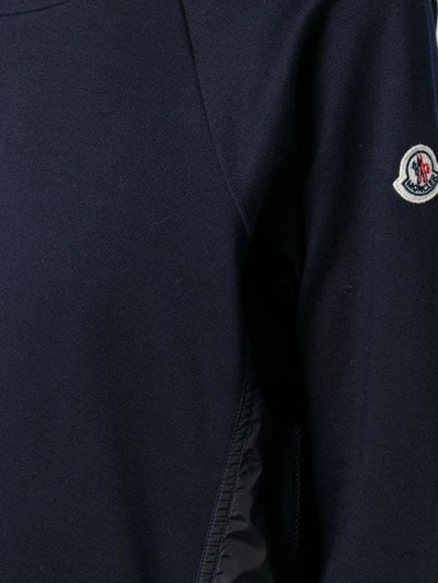 Shop Moncler Side Zip Sweatshirt In Blue