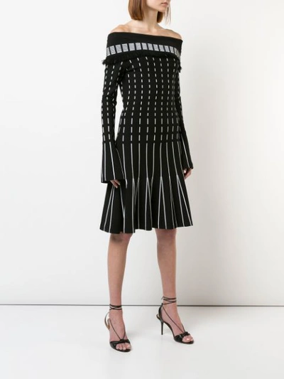 Shop Prabal Gurung Schulterfreies Kleid In Black