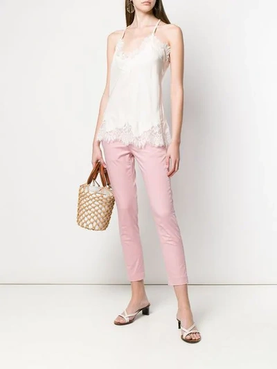 Shop Dondup Skinny Trousers In Pink