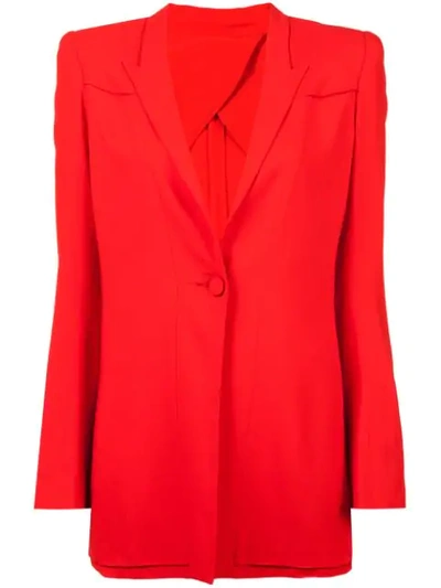 Shop Diane Von Furstenberg Layered Blazer In Red