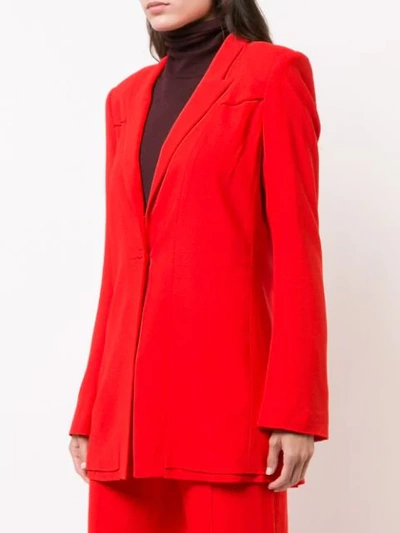 Shop Diane Von Furstenberg Layered Blazer In Red