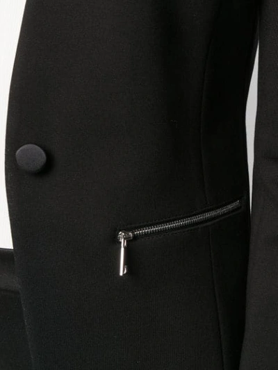 Shop Karl Lagerfeld V-neck Blazer In Black