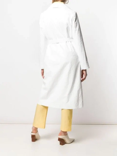 Shop Sies Marjan Creased Belted Trench Coat In White