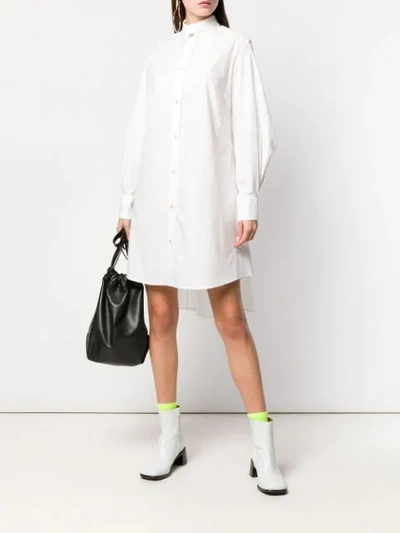 Shop Aalto Sculpture Sleeves Shirt Dress In White