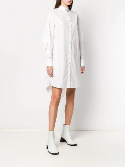Shop Aalto Sculpture Sleeves Shirt Dress In White
