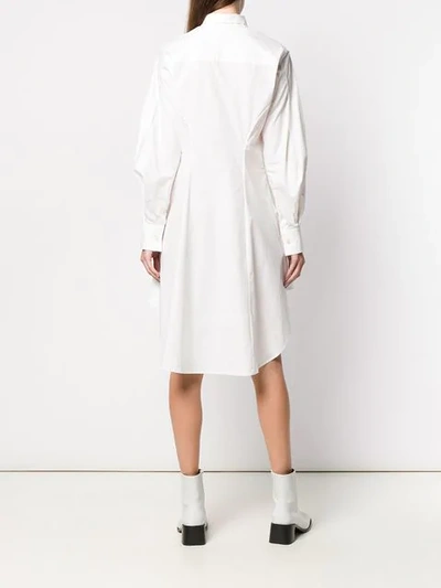 Shop Aalto Sculpture Sleeves Shirt Dress In White