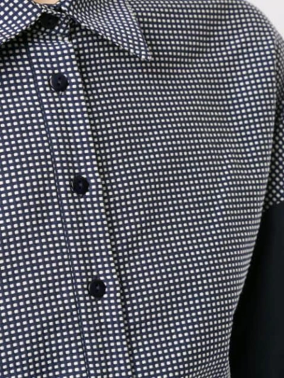 Shop Jour/né Wide Sleeves Check Shirt In Blue