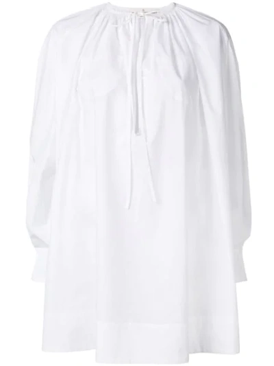 Shop Golden Goose Oversized Peasant Top In White
