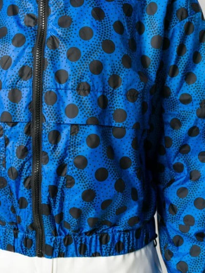 Shop Kenzo Wavy Dots Windbreaker Jacket In Blue